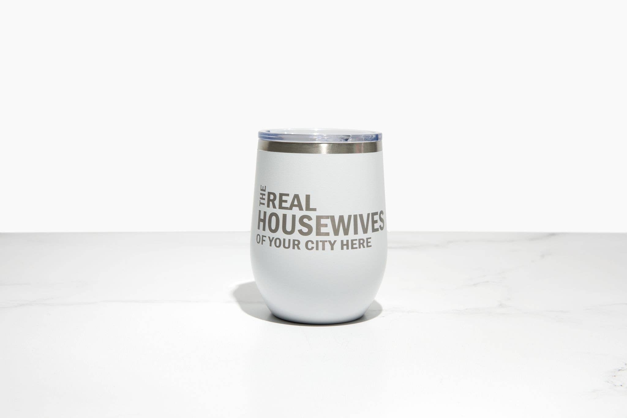 Real Housewives of SACHEMS HEAD Polar Camel Wine Tumbler: Light Purple