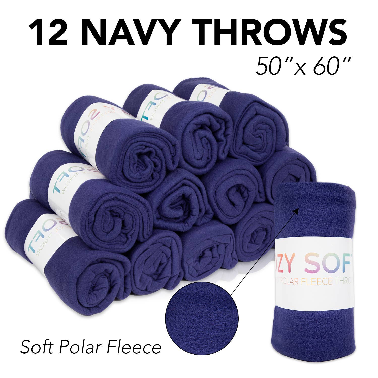 Soft Polar Fleece Throw Blankets - Color Options - 50x60: Beige