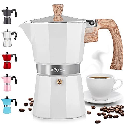 Stovetop Espresso Cup Moka Pot: 5 cup - Dark Gray
