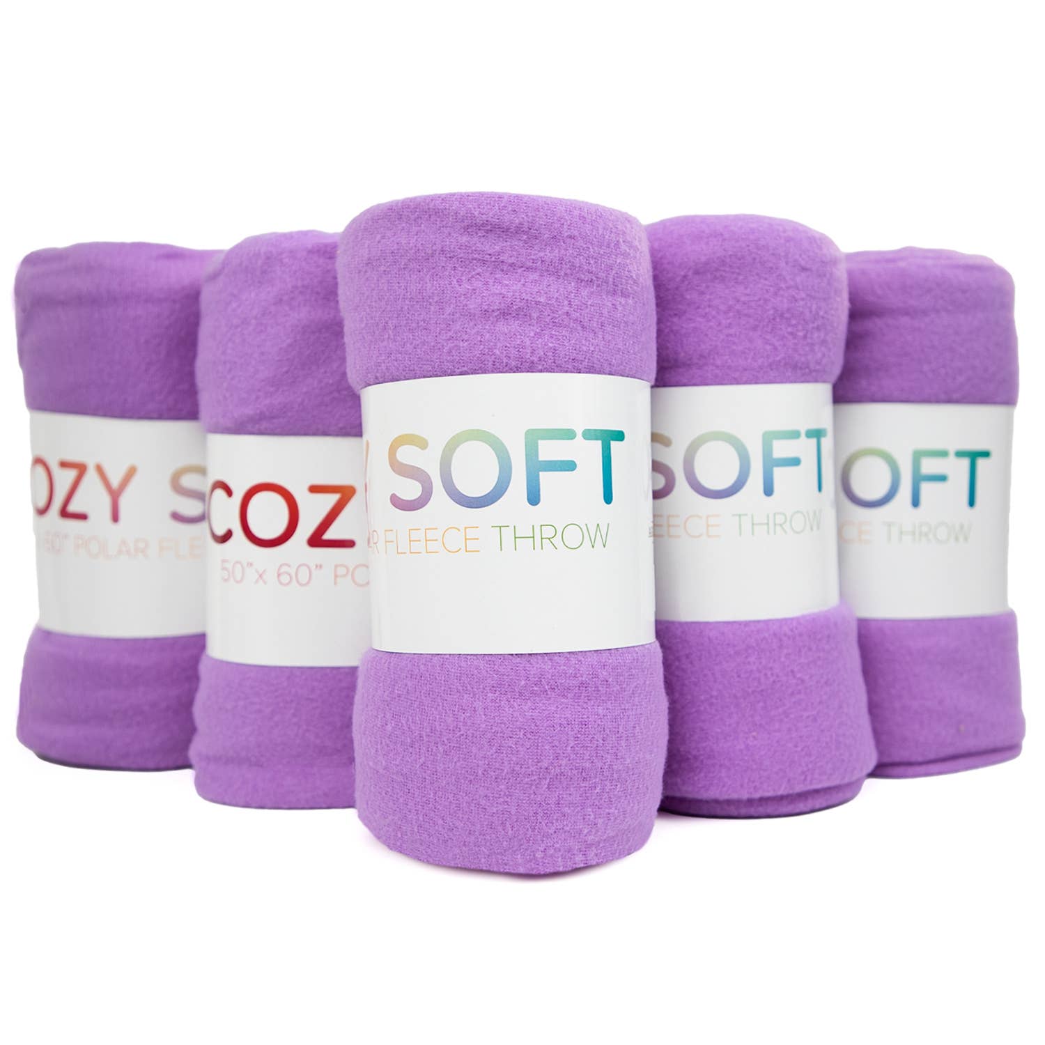 Soft Polar Fleece Throw Blankets - Color Options - 50x60: Beige
