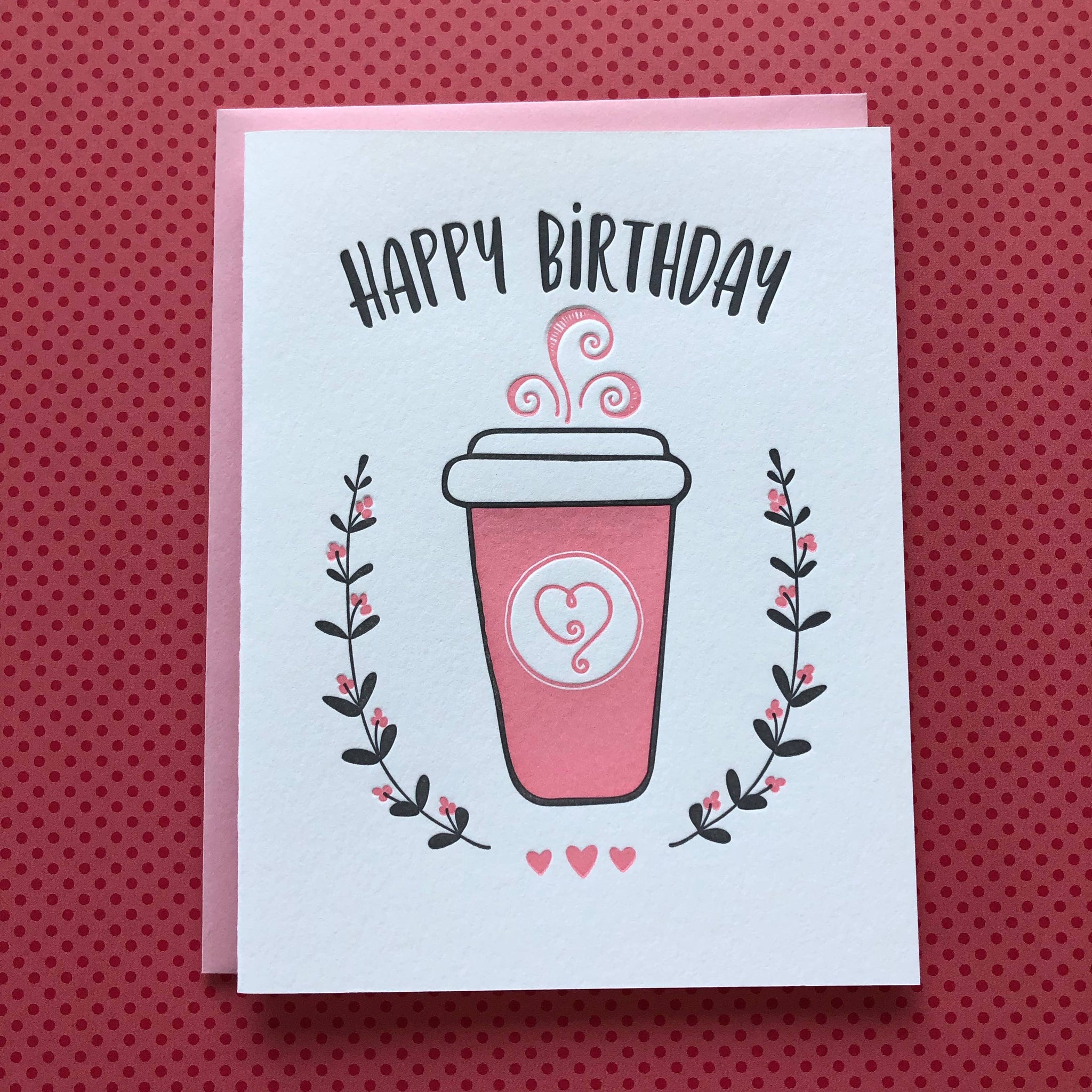 HB Hot Coffee - letterpress card