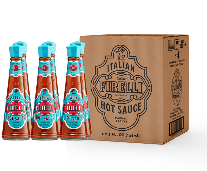 Casa Firelli Italian Hot Sauce - 5oz Glass Bottle Case of 6