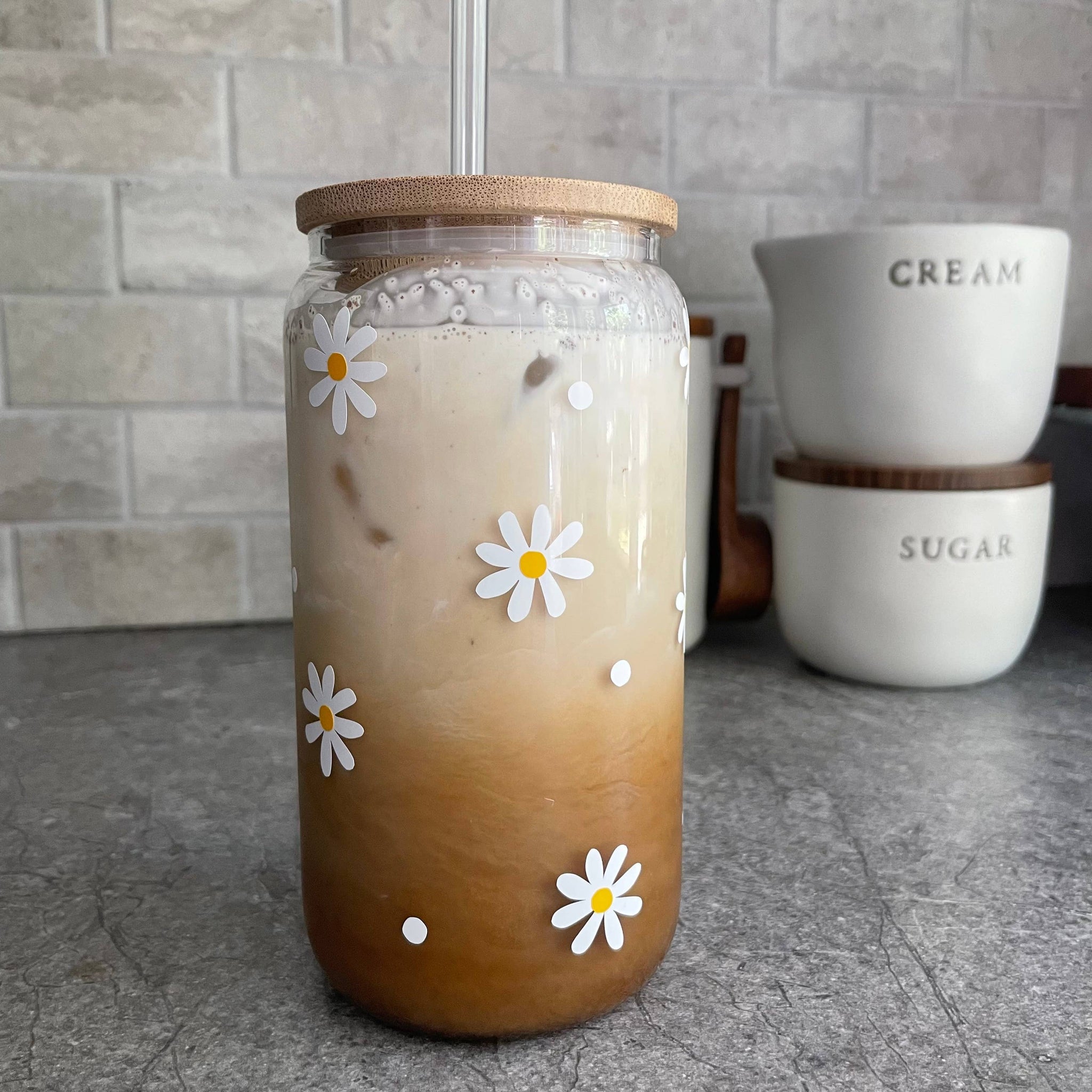 Daisy Glass Can