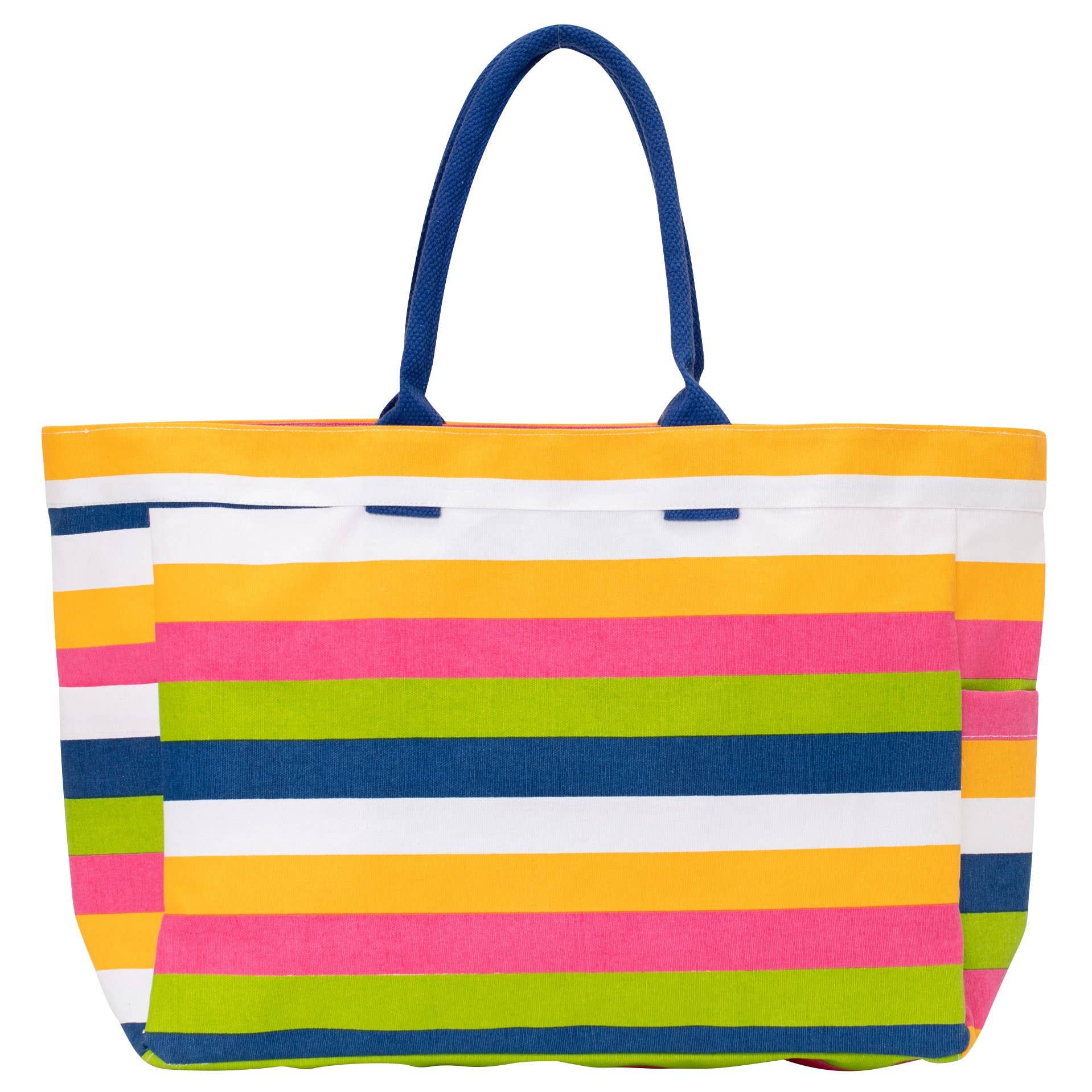 COASTAL STRIPE Canvas Carryall Tote Bag