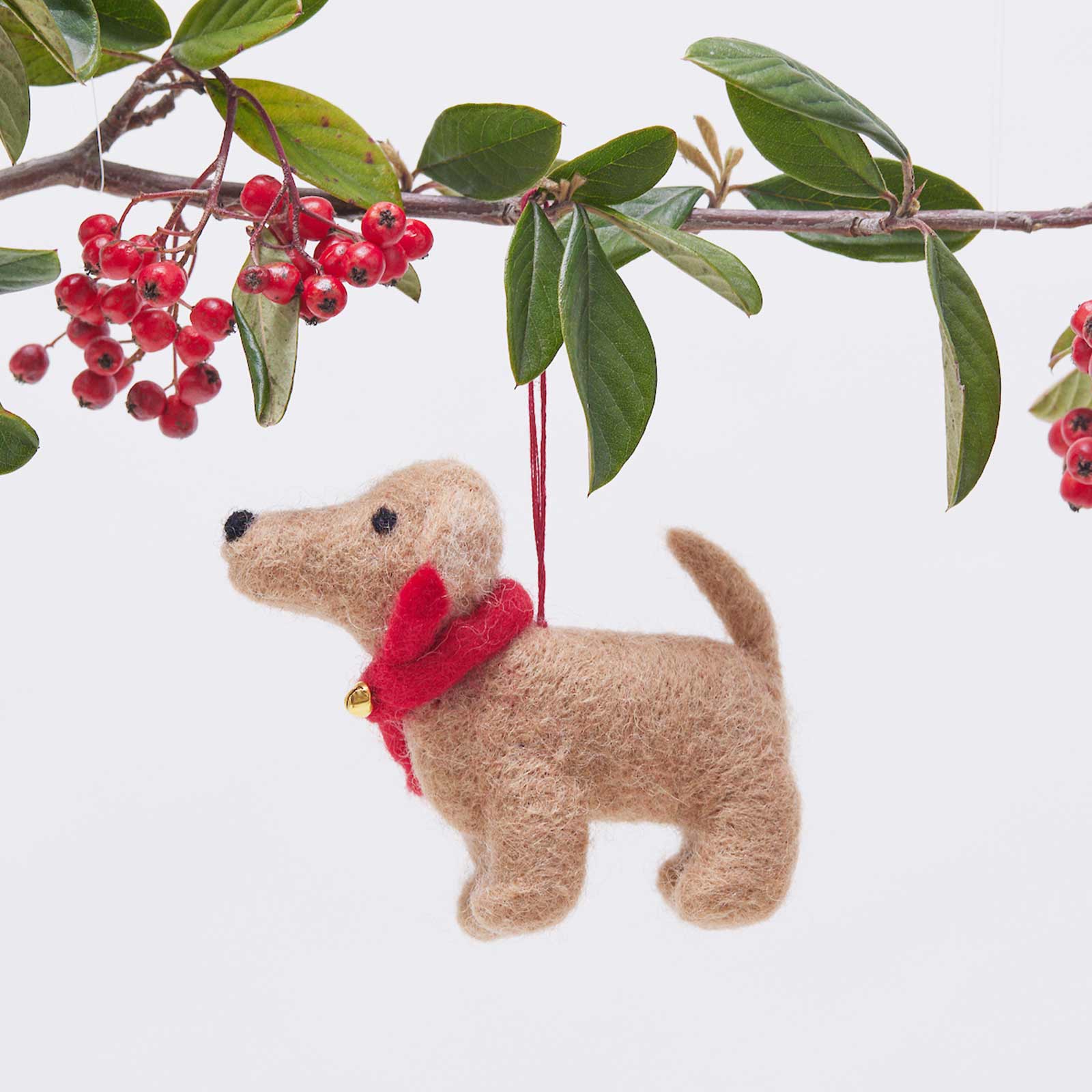 DACHSHUND Felt Ornament