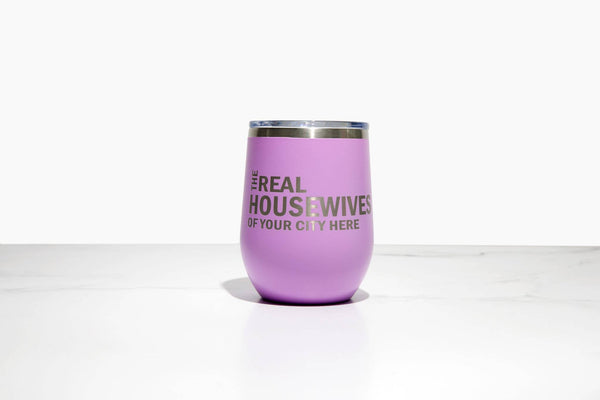 Real Housewives of SACHEMS HEAD Polar Camel Wine Tumbler: Light Purple