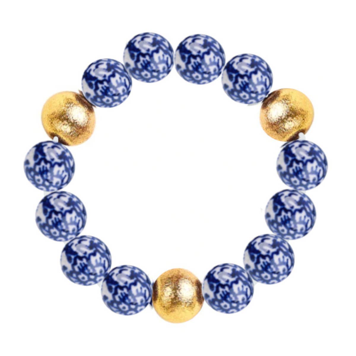 BRACELET - Chinoiserie with Gold Beads