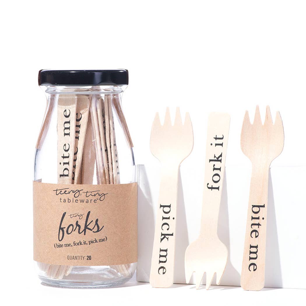 Eat Drink Host - Bite Me Pick Me Fork It Tiny Appetizer Forks