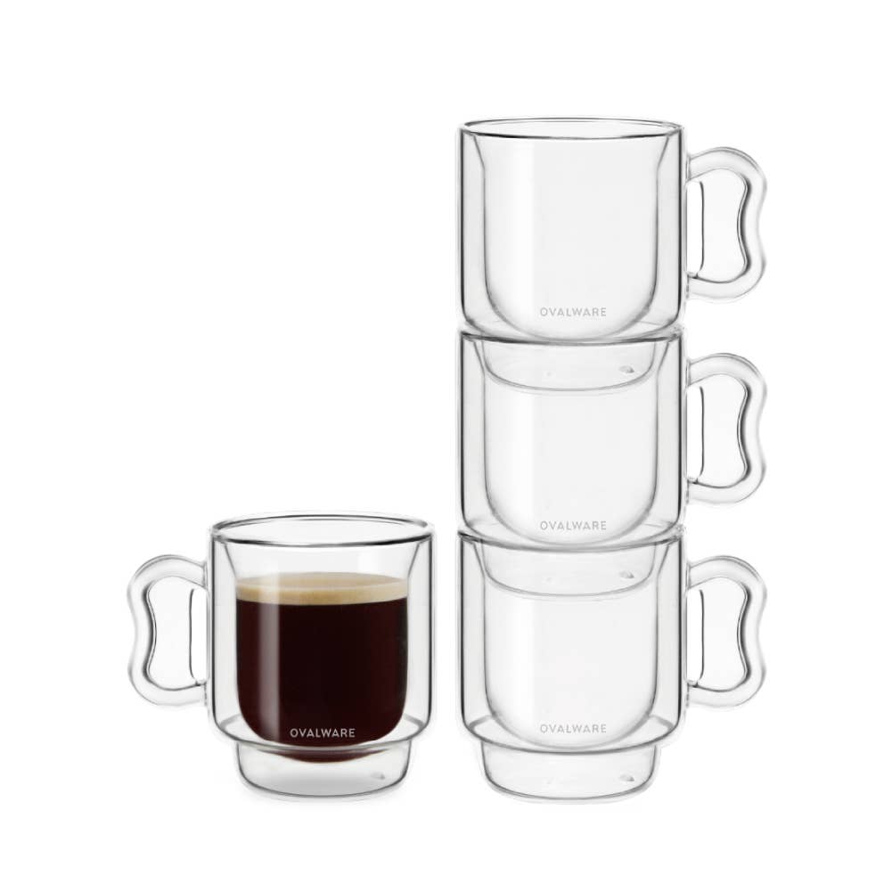 RJ3 Double Wall Espresso Cups - Set of 4