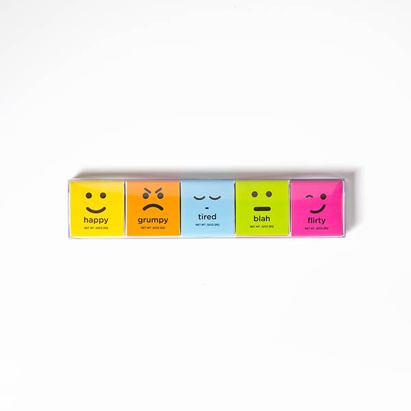 10-pc Moodibars® Squares Gift Pack:Happy,Grumpy,Tired.